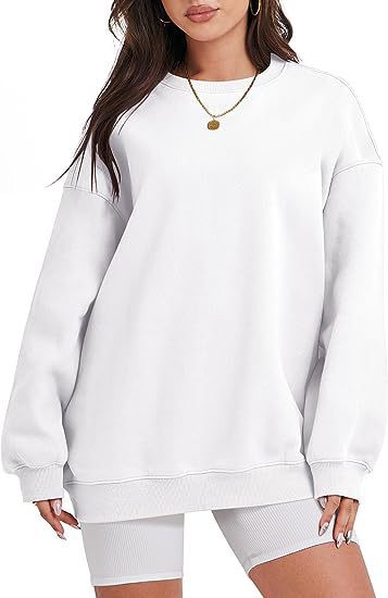 Damen nan extraweites Oversize-Sweatshirt mit überschnittener Schulter und angerautem Innenfutter Drune