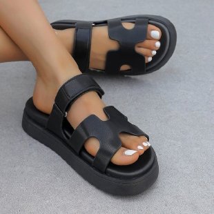 Damen lässige Riemensandalen mit ergonomischer Fußbettung und rutschfester Sohle Drune