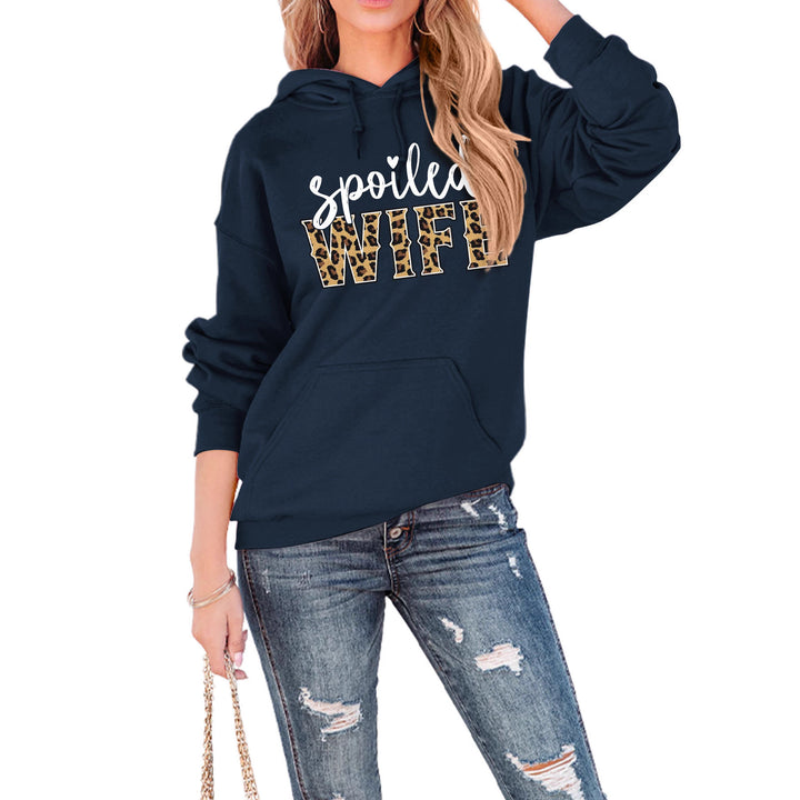 Damen Kapuzenpullover mit kreativem und elegantem Schriftzug Drune