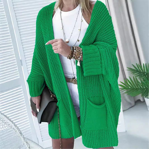 Damen Grobstrickjacke mit tiefen Taschen und lässiger Passform Drune