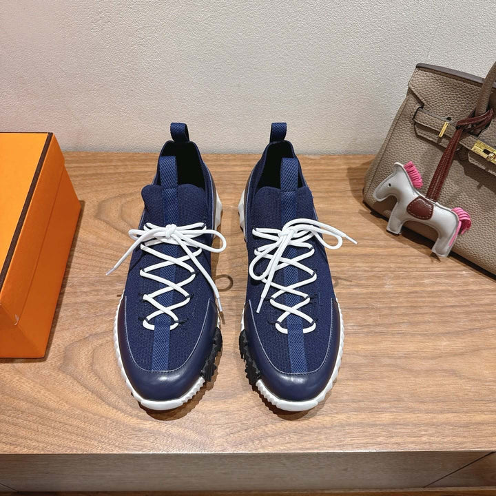 Damen Sportliche Sneakers mit elastischer Strickoberfläche und rutschfester Sohle Drune