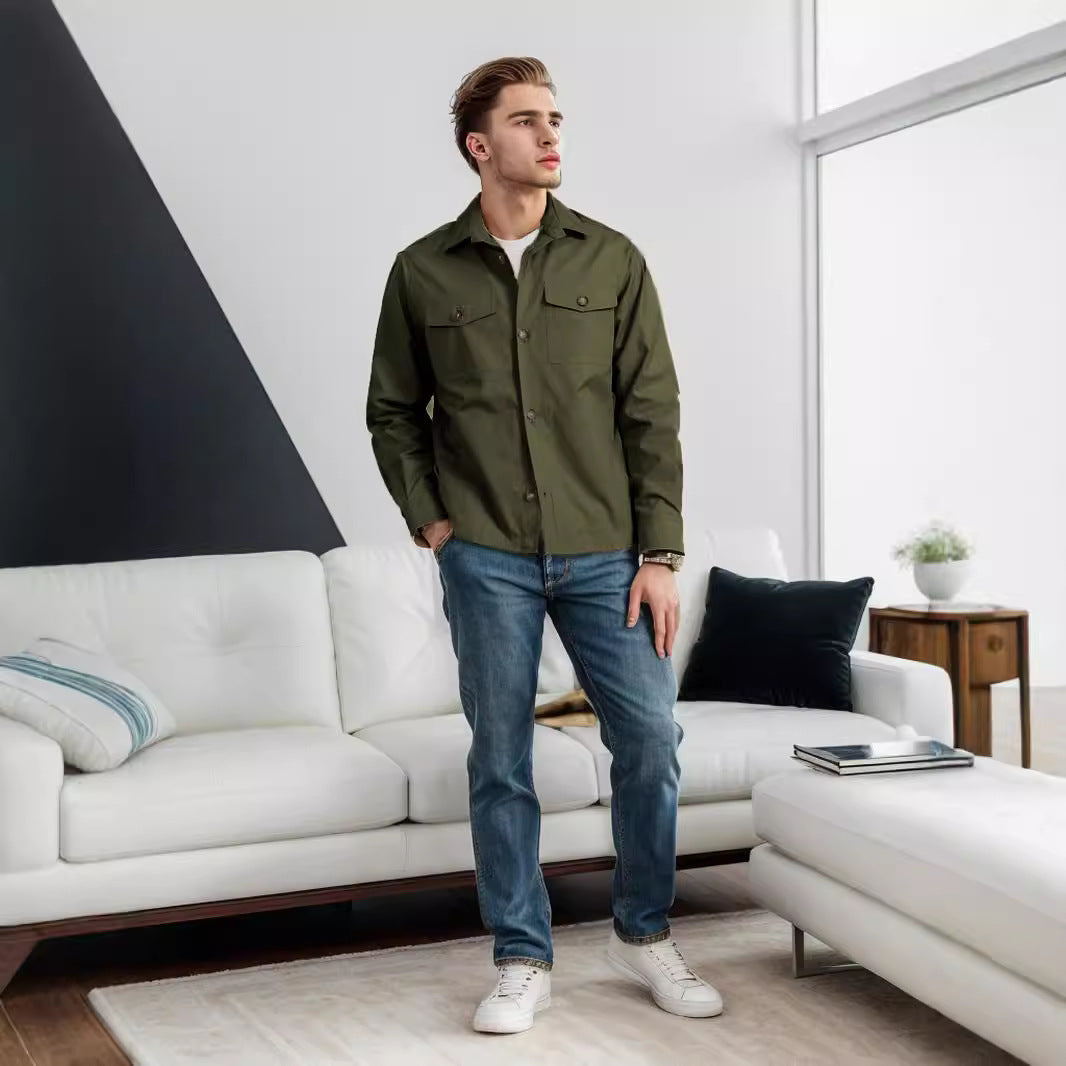 Herren lässige Utility-Jacke Drune