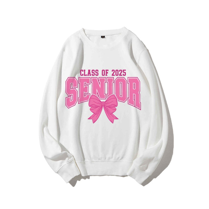 Damen Sweatshirt mit Abschlussjahr und dekorativem Schleifendesign Drune