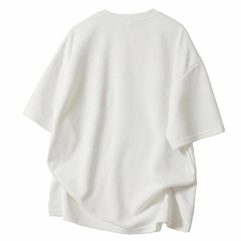Damen Casual Oversized T-Shirt mit einzigartigem Stichdetail Drune