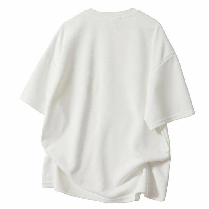 Damen Casual Oversized T-Shirt mit einzigartigem Stichdetail Drune