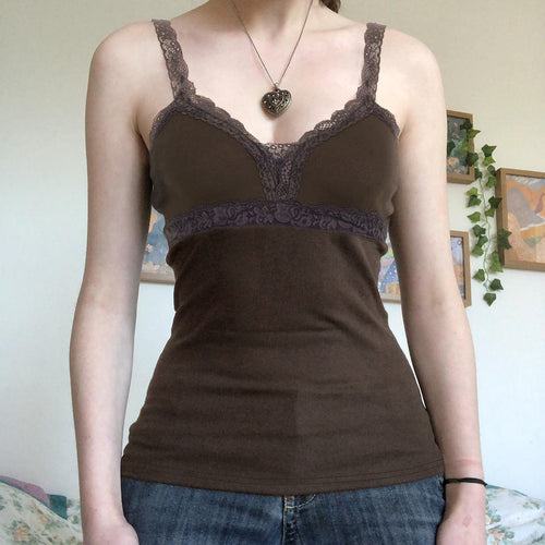Damen Spitzen-Trägertop mit elegantem Design und zarten Rüschen Drune