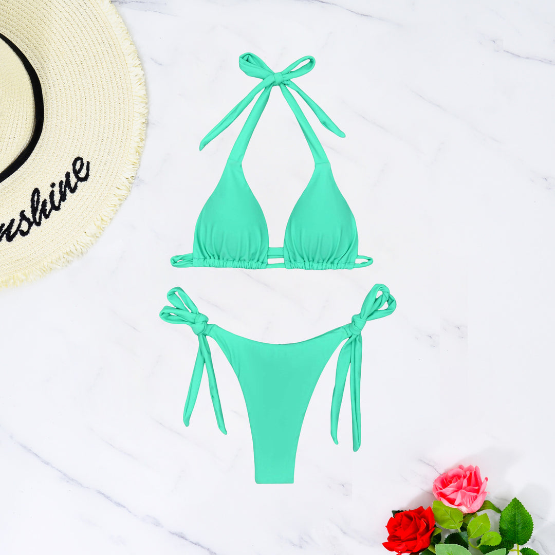 Damen Triangel-Bikini mit raffinierten Bindebändern und hochelastischem Stoff Drune