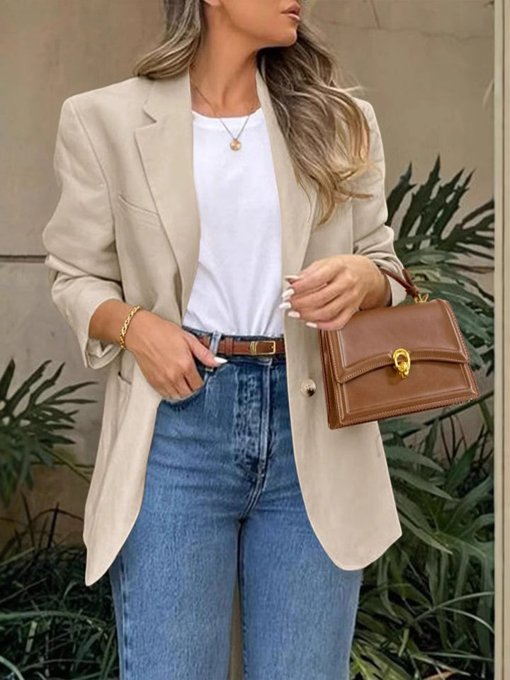 Damen Eleganter Blazer mit modernen Schnittlinien und praktischen Taschen Drune