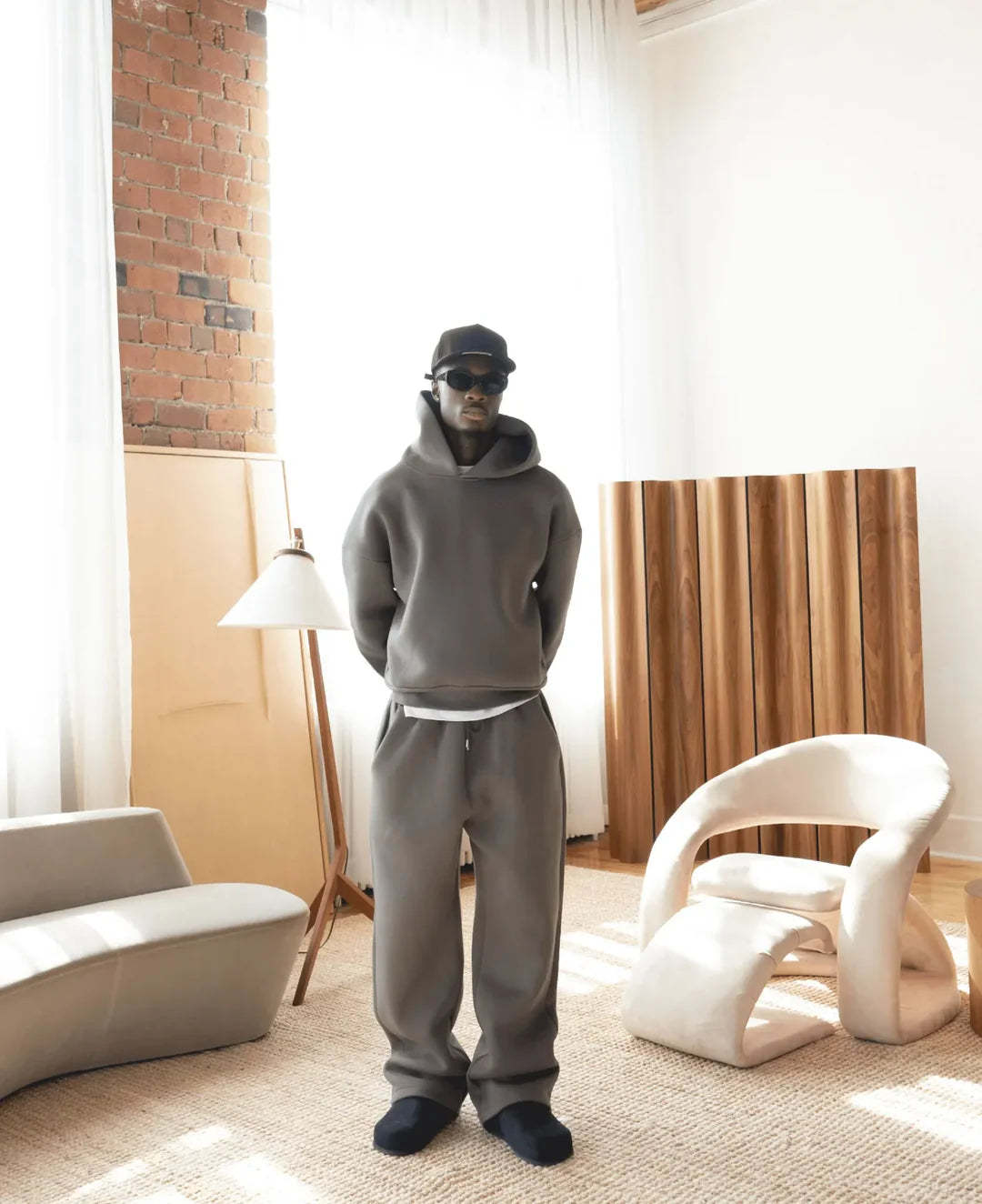 Herren Oversized Hoodie-Anzug mit modernem Design und komfortablem Schnitt Drune