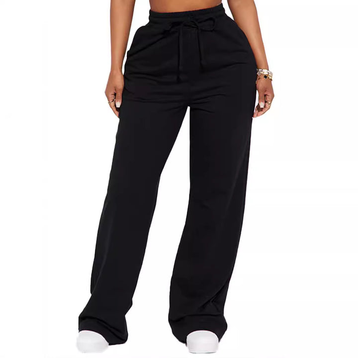 Damen weite Sweatpants mit elastischem Bund und Kordelzug Drune
