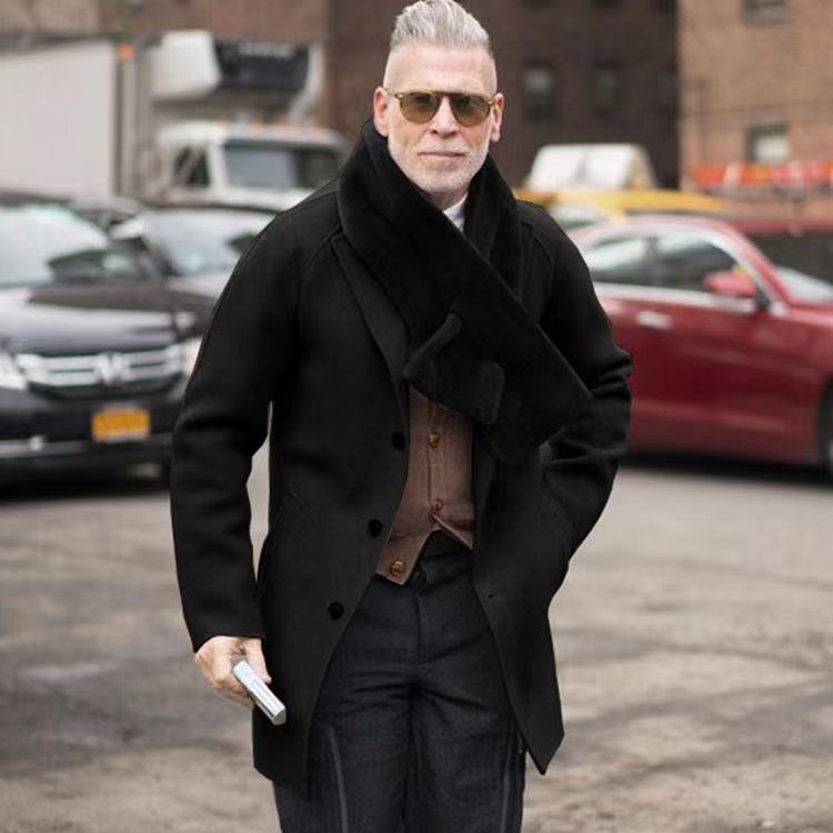 Herren lässiger Dufflecoat mit schickem Stehkragen und praktischen Taschen Drune