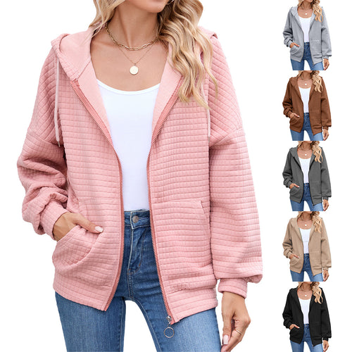 Damen Kapuzenjacke mit strukturiertem Design und praktischen Taschen Drune