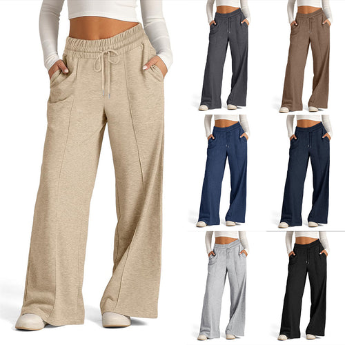 Damen Bequeme weite Freizeithose mit elastischem Bund und praktischen Taschen Drune