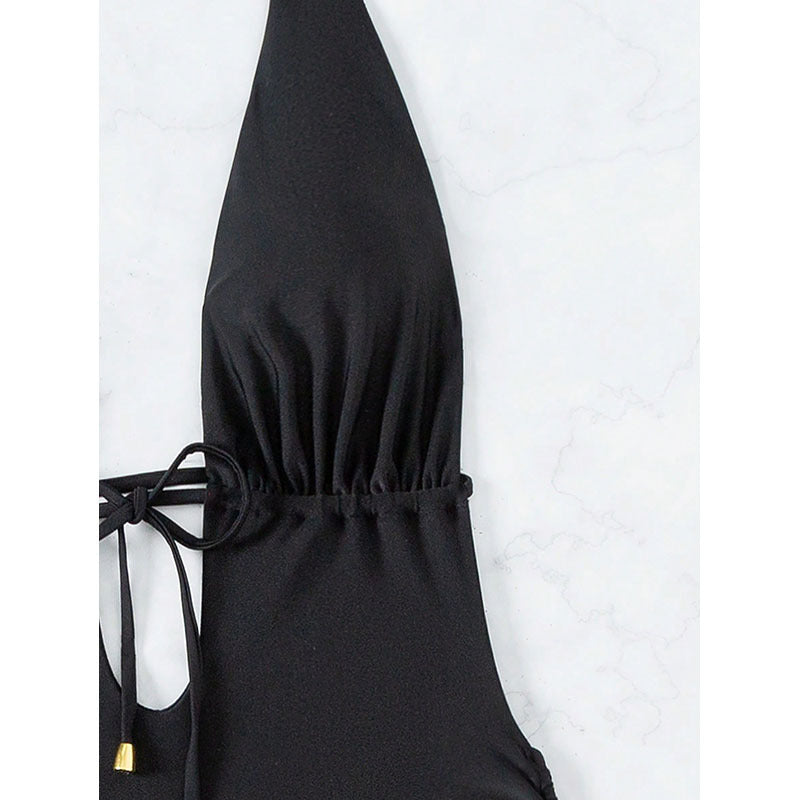 Damen Cut-Out Einteiler Badeanzug Drune