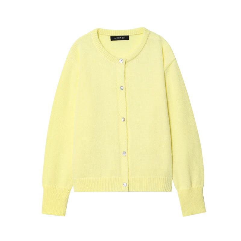 Damen bequeme Strickjacke mit Knopfverschluss und lässigem Schnitt Drune