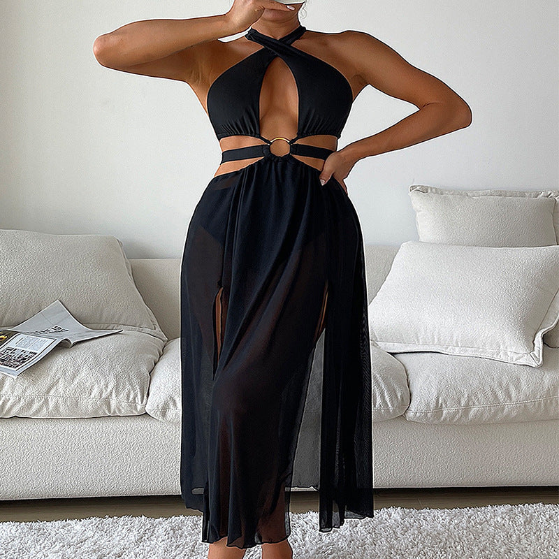 Damen Maxi-Kleid mit raffinierten Cut-Out-Details Drune