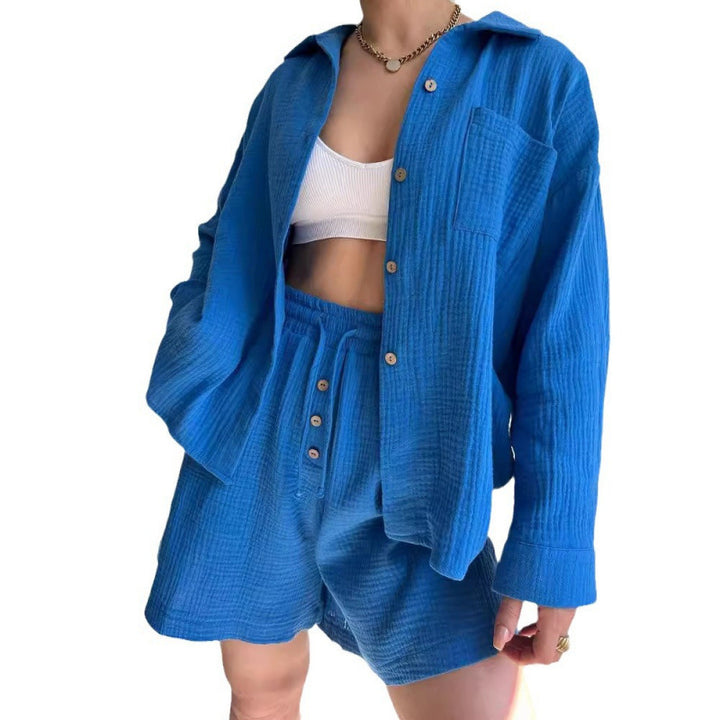 Damen modische Waffle-Jacke Drune