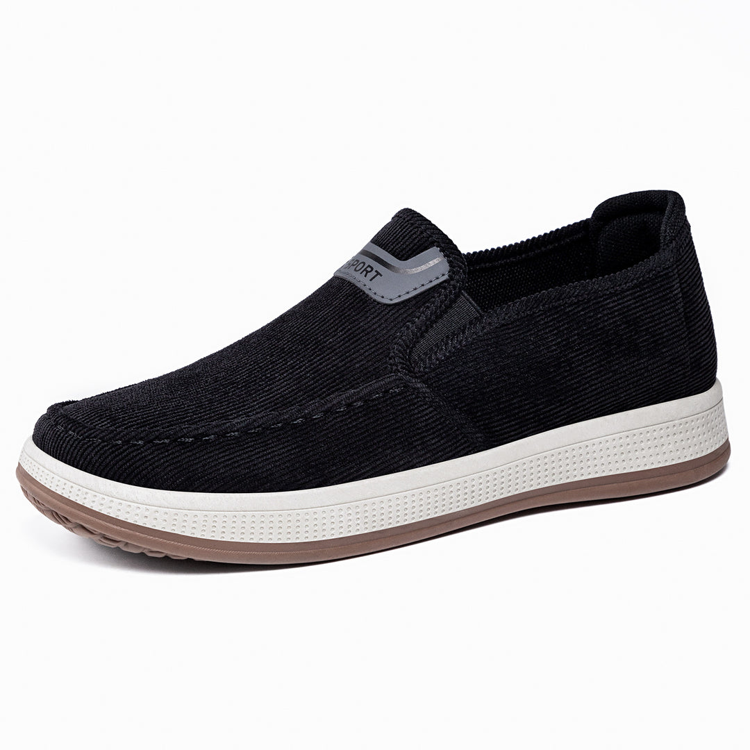 Herren nan Cord-Slipper-Sneaker mit elastischem Einstieg, gepolsterter Innensohle und griffiger Gummilaufsohle Drune