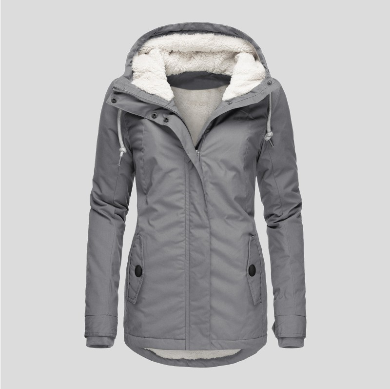 Drune | Damen Fleecegefütterte Kapuzenjacke