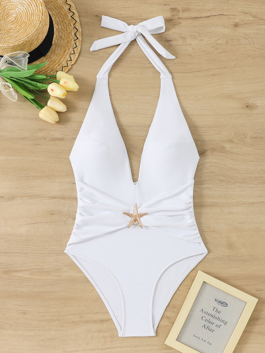Damen Stilvoller One-Piece Badeanzug Drune