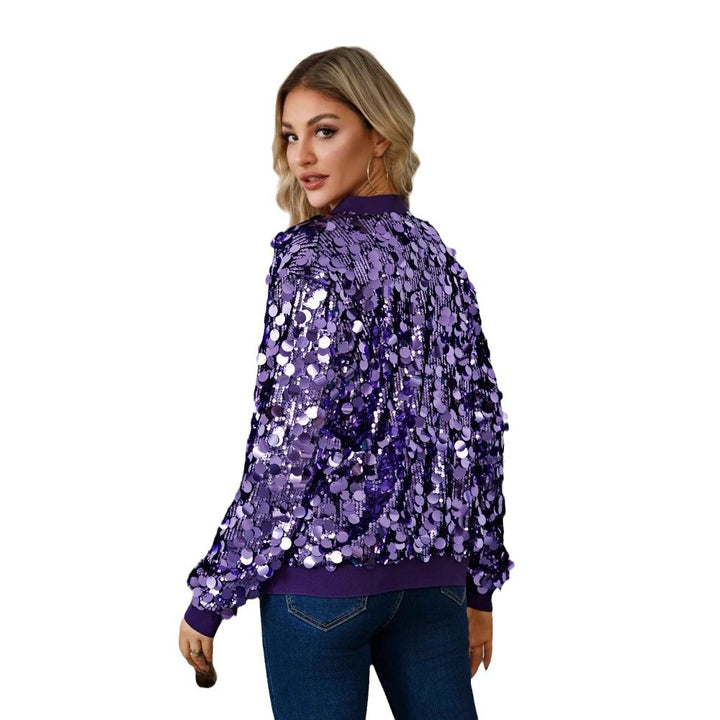Damen Pailletten-Bomberjacke mit sportivem Schnitt Drune