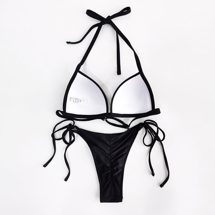 Damen Triangel-Bikini mit verstellbaren Bindebändern und komfortablem Schnitt Drune