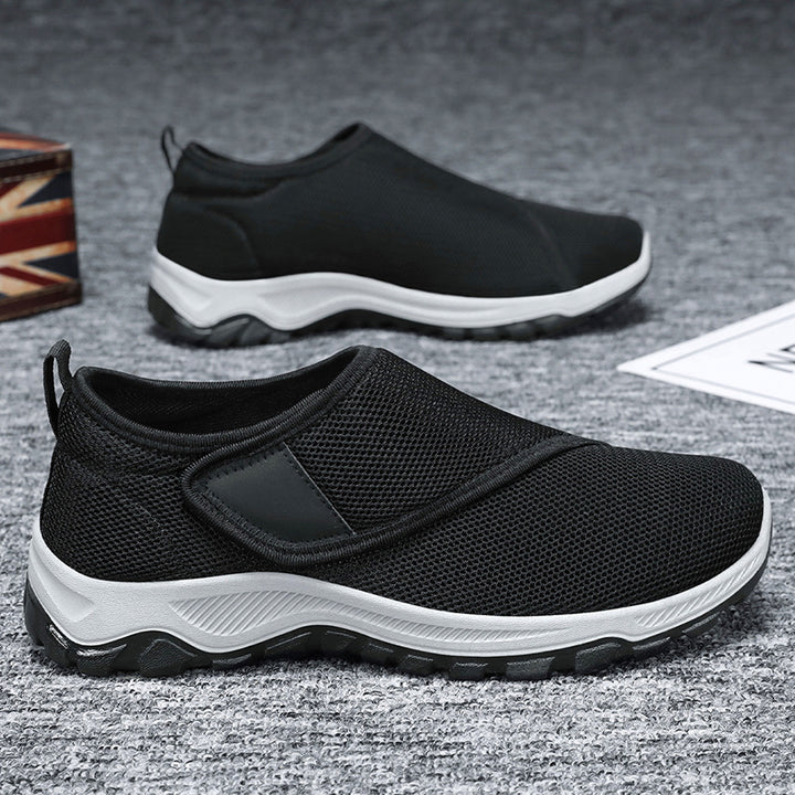 Damen nan atmungsaktive Slip-On Sneaker mit Klettverschluss und gedämpfter EVA-Zwischensohle Drune