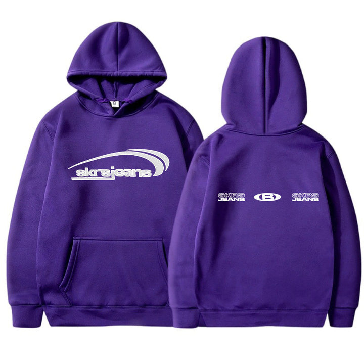 Damen Kapuzensweater mit modernem Logo-Design und praktischen Kängurutaschen Drune