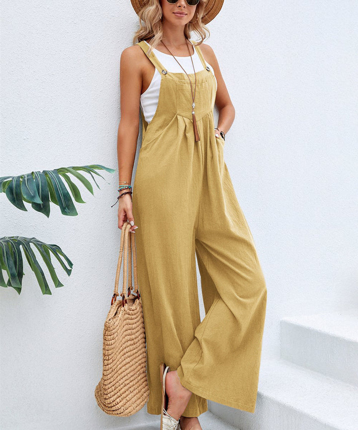 Drune | Einfarbige Damen Freizeitoveralls Lange Hosen