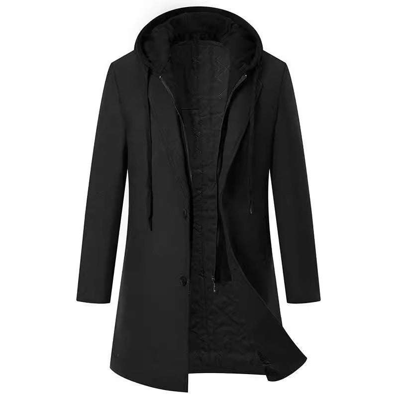 Damen modischer Parka mit abnehmbarer Kapuze Drune