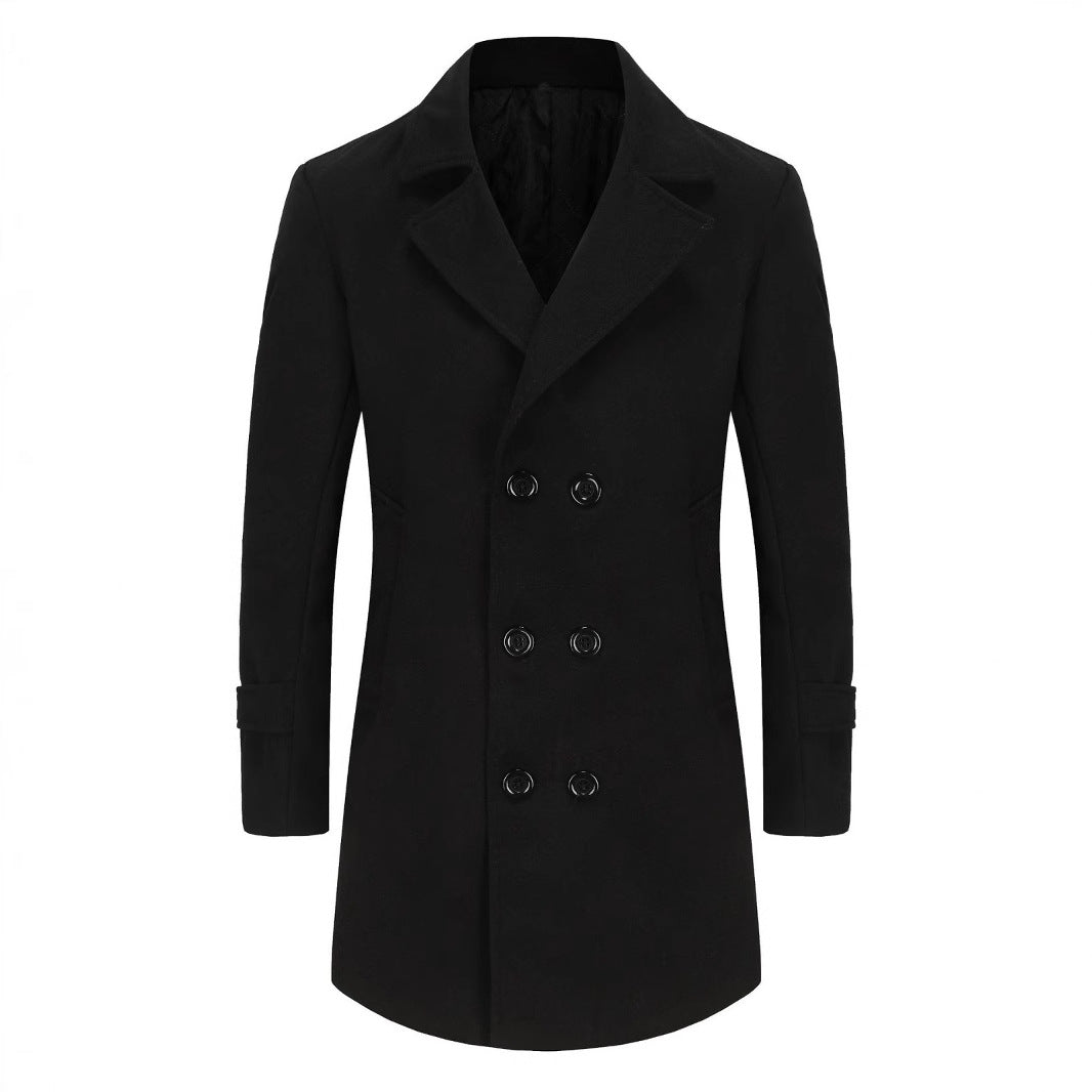 Herren eleganter, taillierter Wollmantel Drune