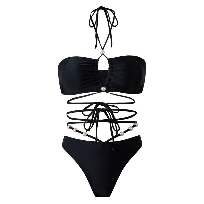 Damen Bikini-Set mit modischem Cut-Out-Design und elegantem Wickelrock Drune
