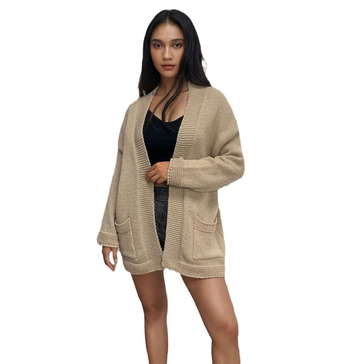 Damen Strickjacke mit großen Taschen und lässigem Schnitt Drune