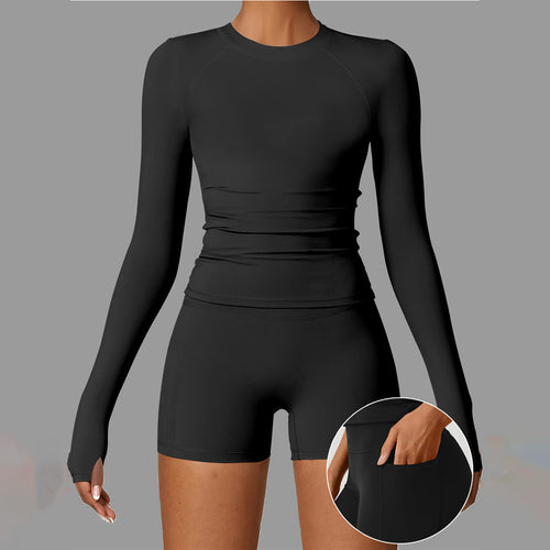 Damen Sportliches Langarm-Oberteil Drune