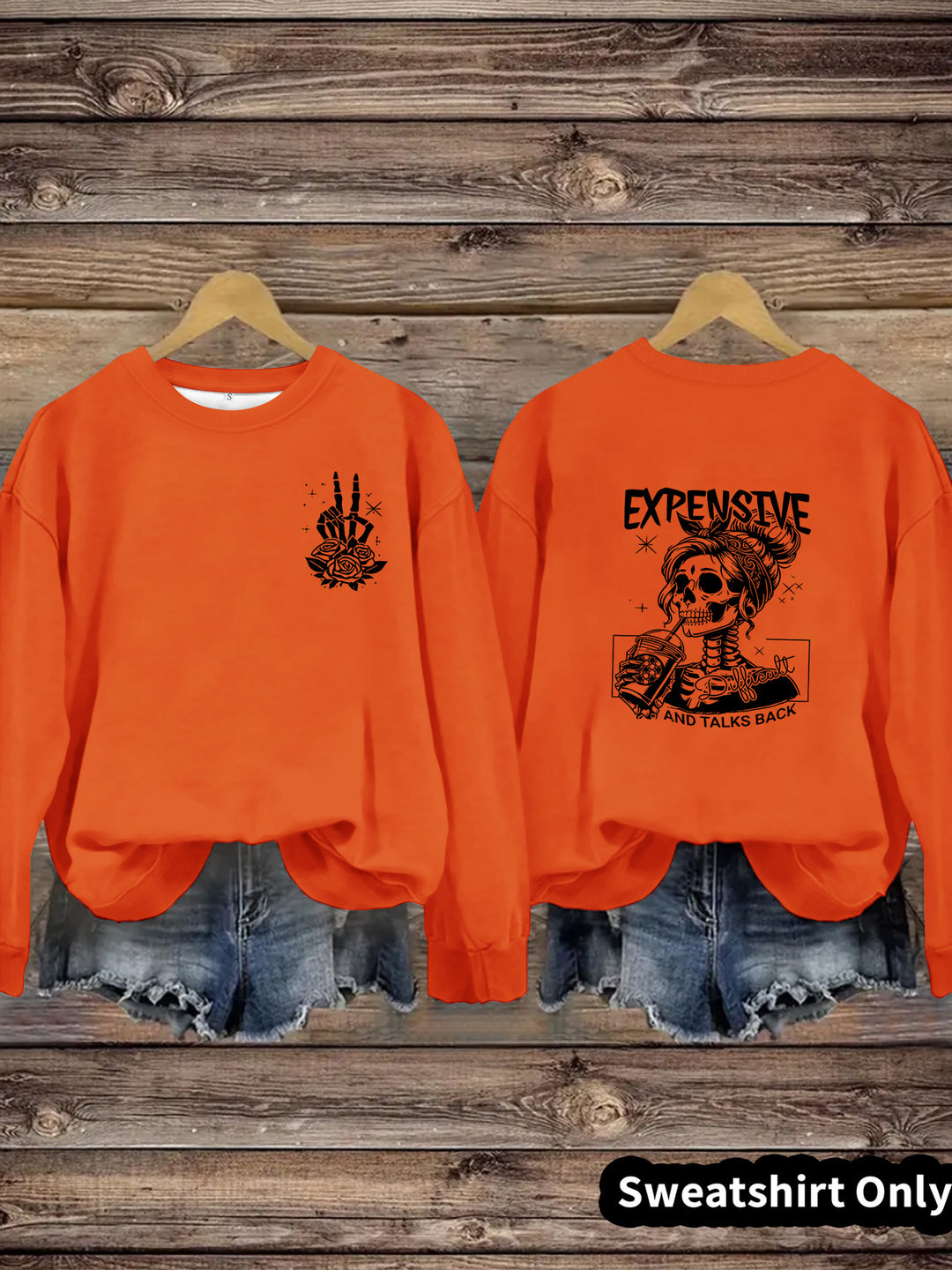 Damen Sweatshirt mit kreativem Motiv und lässigem Schnitt Drune