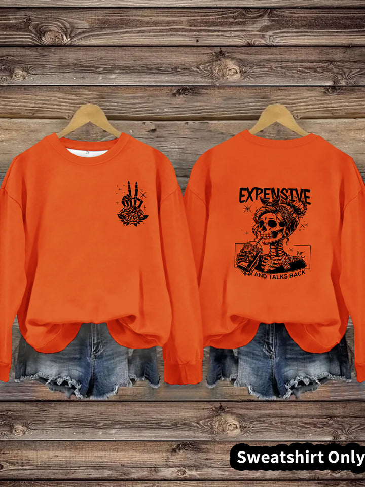 Damen Sweatshirt mit kreativem Motiv und lässigem Schnitt Drune