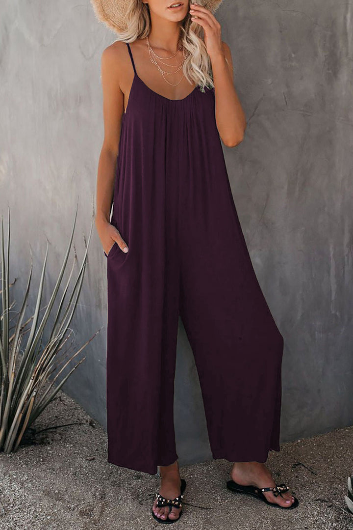 Damen Lässiger Jumpsuit mit weitem Schnitt und praktischen Taschen Drune