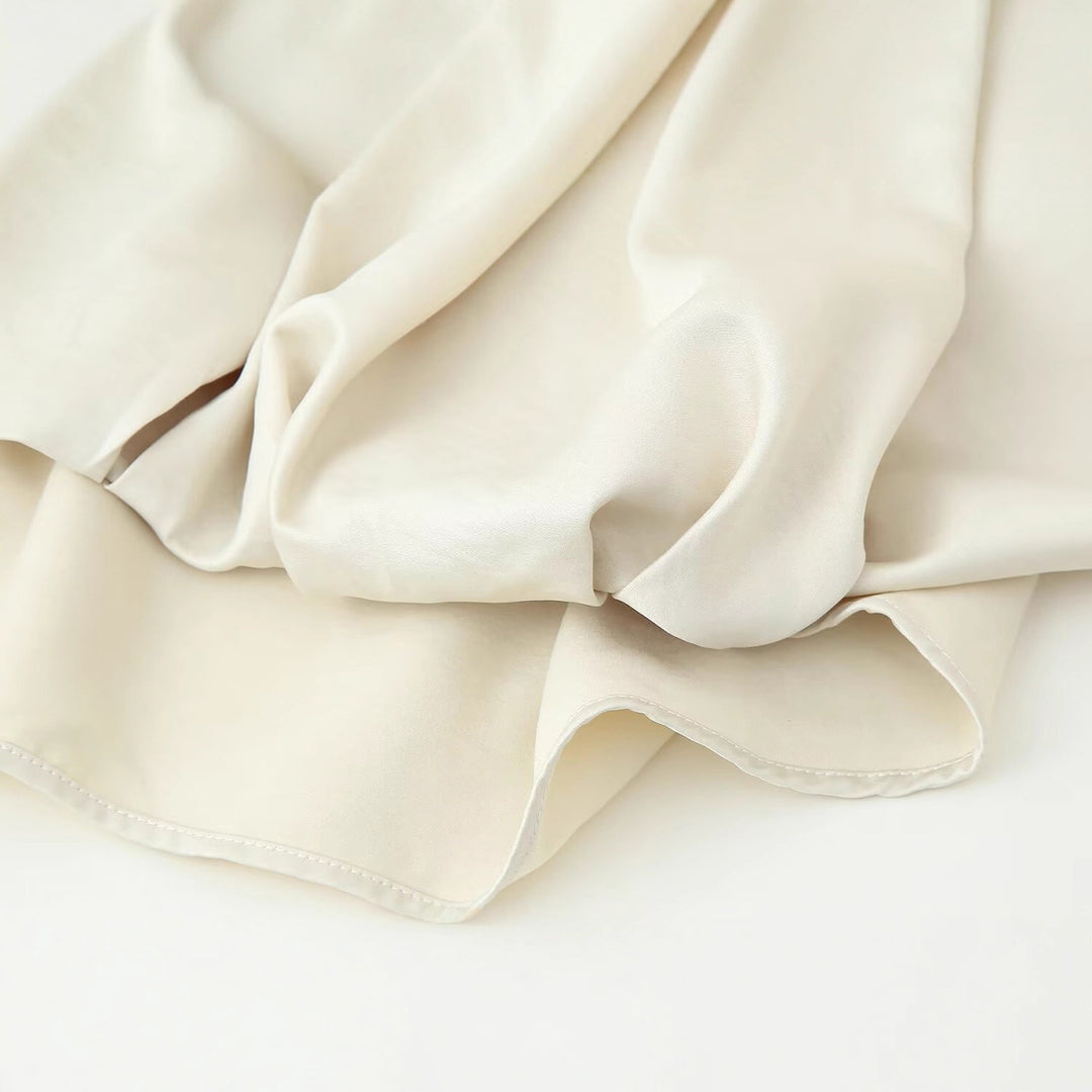 Damen elegante Bluse mit modernen Falten und voluminösen Ärmeln Drune