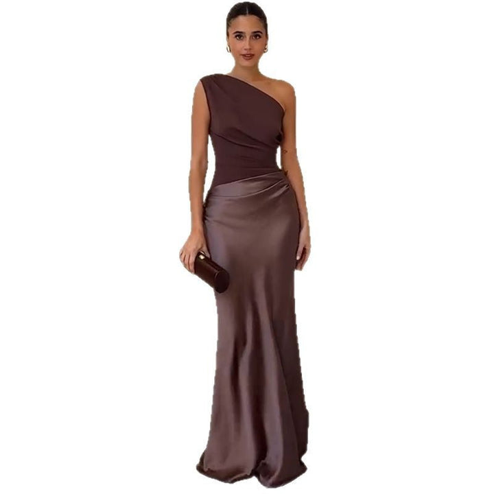Elegantes One-Shoulder Maxikleid