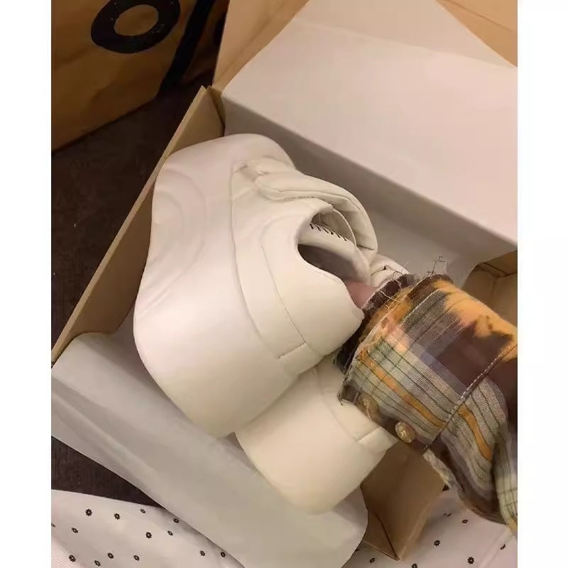 Damen Plattform Sneakers mit Klettverschluss Drune