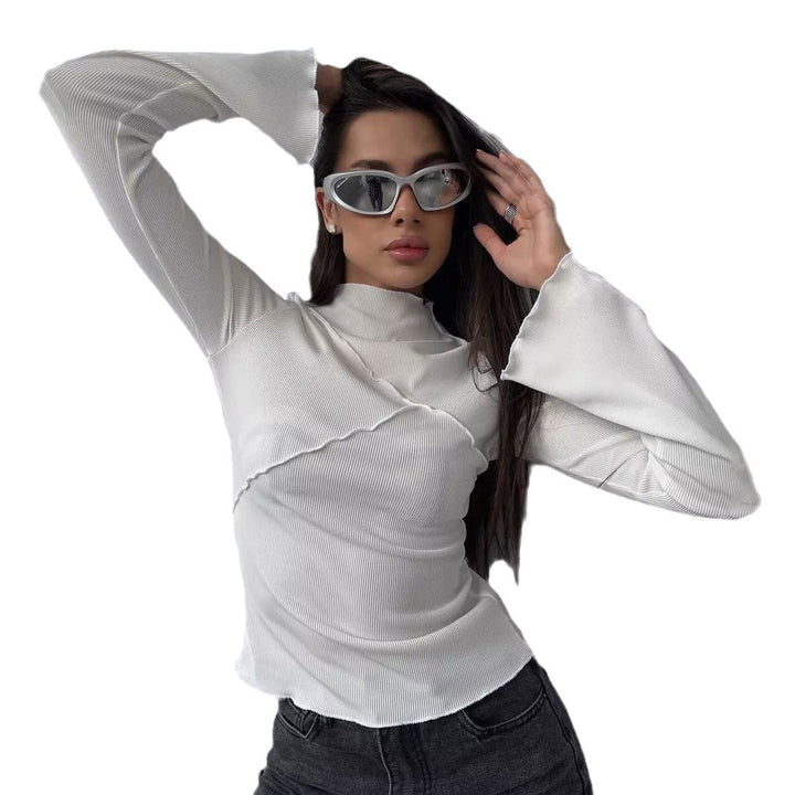 Damen eleganter, lässiger Langarmshirt Drune