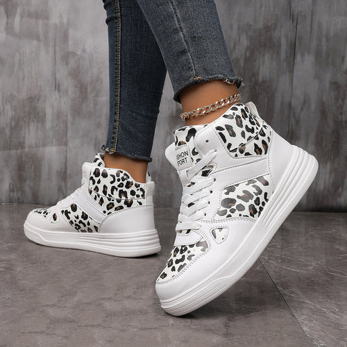 Damen Hochmodische Sneaker im Leoparden-Design Drune