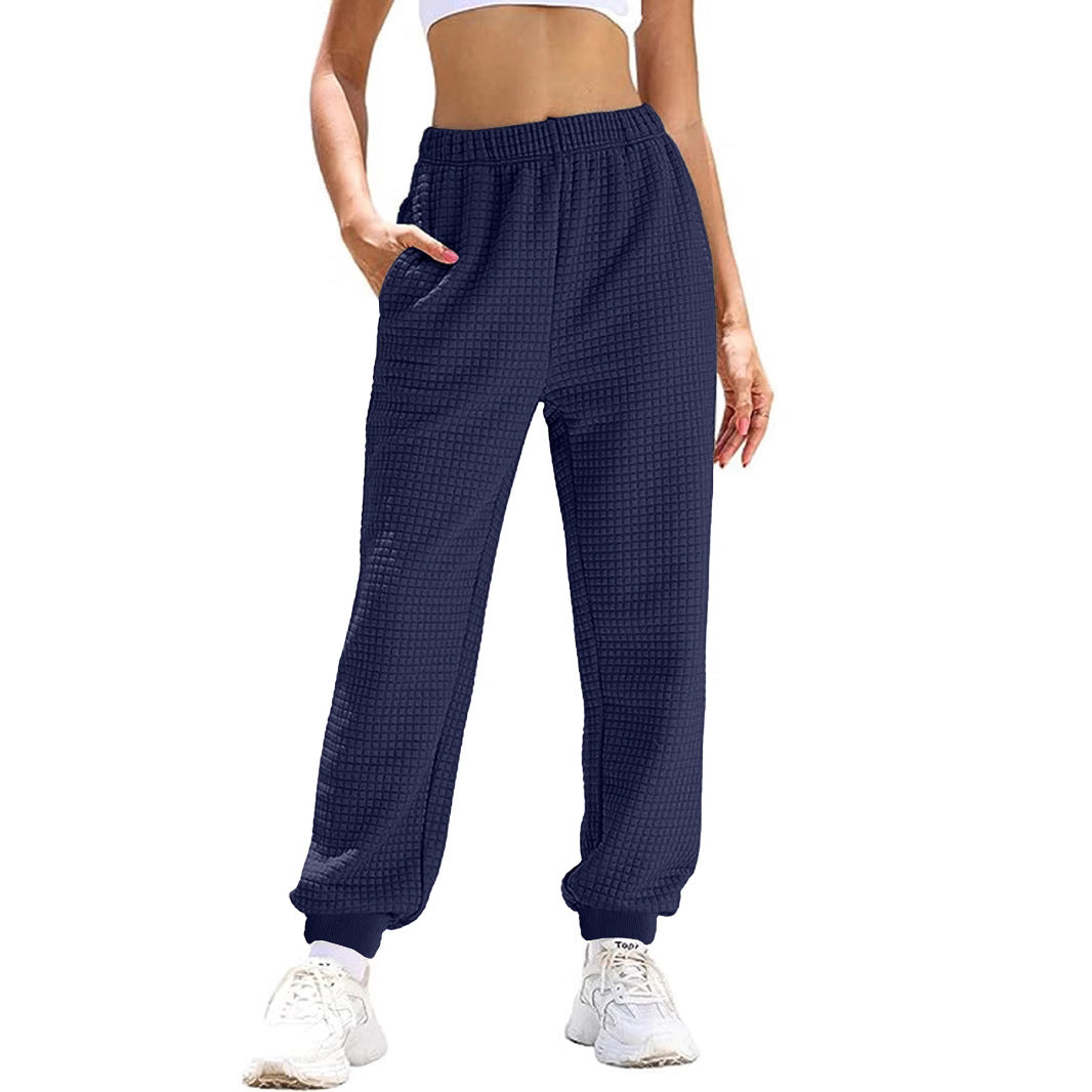 Damen warme Trainingshose mit elastischem Bund und praktischen Taschen Drune