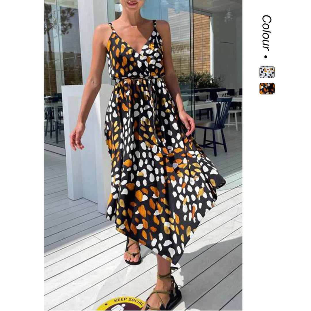 Damen Maxikleid mit elegantem Wickeldesign und modischen Rüschendetails Drune