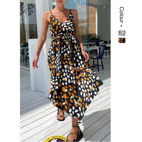 Damen Maxikleid mit elegantem Wickeldesign und modischen Rüschendetails Drune