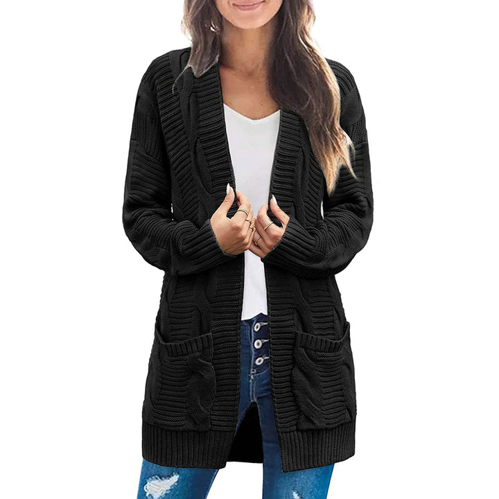 Damen Grobstrick-Cardigan mit Taschen und strukturierter Maschenoptik Drune