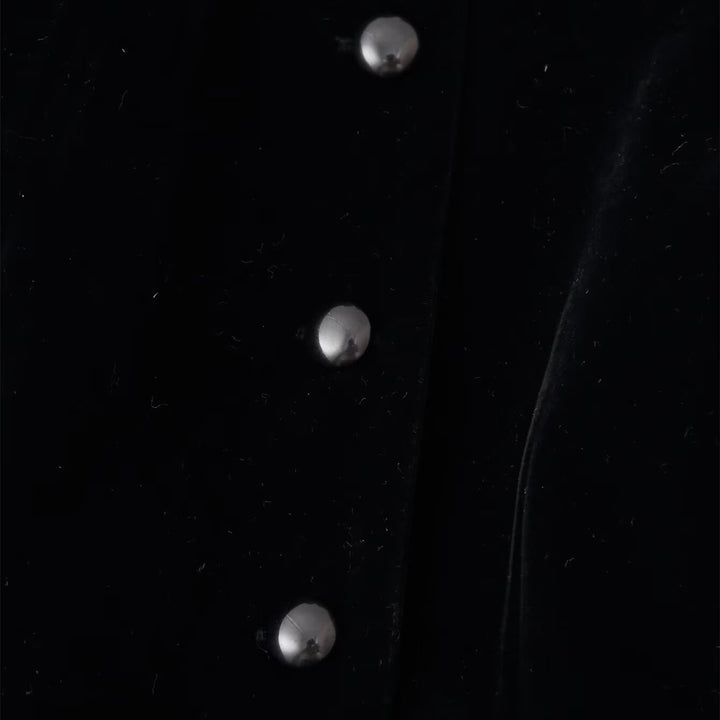Damen nan taillierte Samtjacke mit Stehkragen Cut-Out und asymmetrischem Schößchen Drune