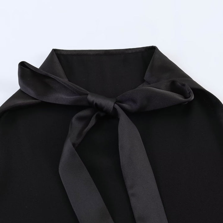 Damen asymmetrisches Satin Kleid Drune