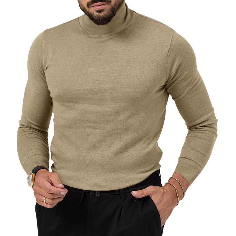 Herren eleganter Pullover mit Stehkragen und feiner Strickstruktur Drune