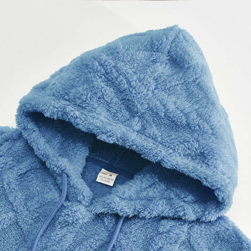 Damen Kuscheliger Fleece-Hoodie mit Strukturmuster Drune